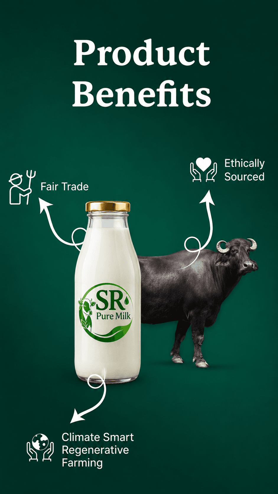 Premium Buffalo Gold Milk — Fresh pour